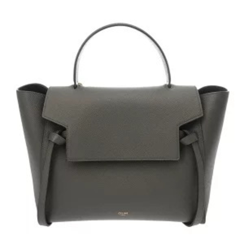 Celine Belt Bag Gray Grain Calf Handbag